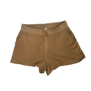 Aerie Women's Tan and Brown Sweatshorts Size M Great Condition